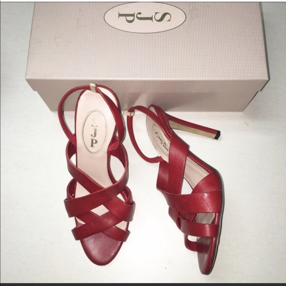 Red SJP sandals 7,5  narrow. Nordstrom exclusive